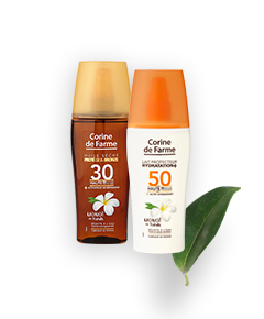 Soldes au Naturel - Corine de Farme - Produits de protection solaire, après-soleil, Monoï de Tahiti, Bronzage intense, huile bronzante...